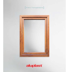 Janela PVC 80x100cm Oscilobatente Direita Carvalho Dourado Vidro Duplo Aluplast