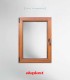 Janela PVC 80x100cm Oscilobatente Esquerda Carvalho Dourado Vidro Duplo Aluplast