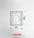 Janela PVC 80x100cm Oscilobatente Esquerda Carvalho Dourado Vidro Duplo Aluplast
