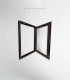 Janela PVC 70x100cm Oscilobatente Direita Nogueira Vidro Duplo