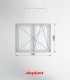 Janela PVC 120x100cm Oscilobatente Carvalho Dourado Vidro Duplo Aluplast