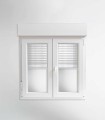 Janela PVC 100x117cm Oscilobatente com Estore Vidro Duplo CANDO