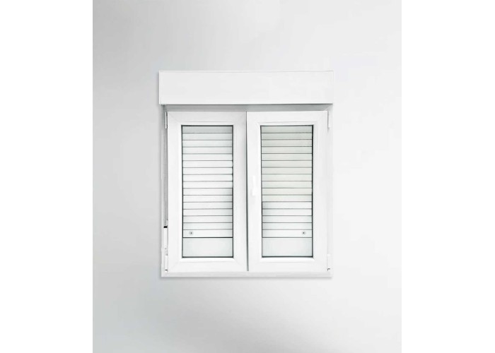 Janela PVC 120x117cm Oscilobatente com Estore Vidro Duplo | Cando