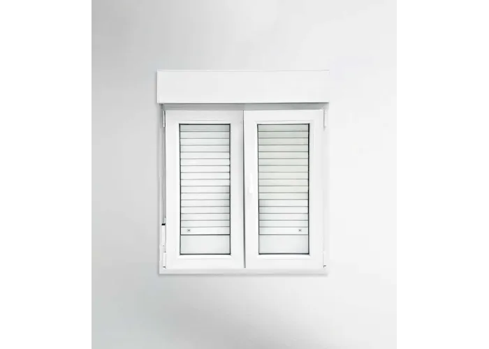 Janela PVC 120x117cm Oscilobatente com Estore Vidro Duplo | Cando