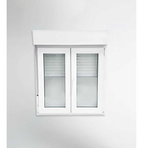 Janela PVC 120x117cm Oscilobatente com Estore Vidro Duplo | Cando