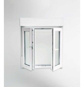 Janela PVC 120x117cm Oscilobatente com Estore Vidro Duplo | Cando