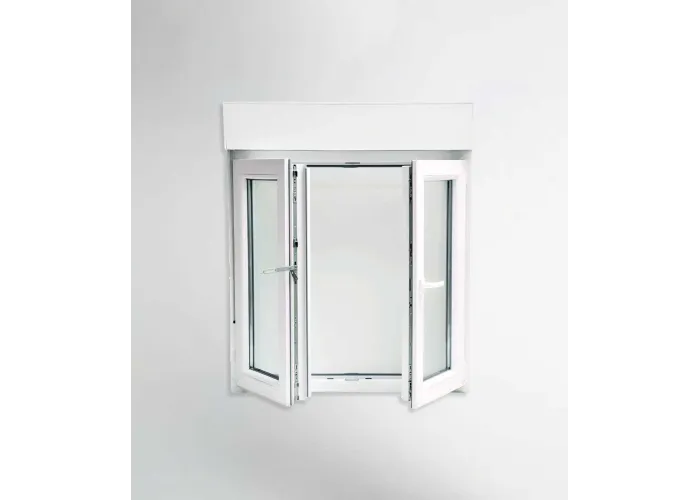 Janela PVC 120x117cm Oscilobatente com Estore Vidro Duplo | Cando