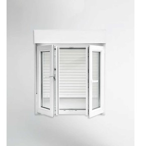Janela PVC 120x117cm Oscilobatente com Estore Vidro Duplo | Cando