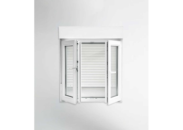 Janela PVC 120x117cm Oscilobatente com Estore Vidro Duplo | Cando