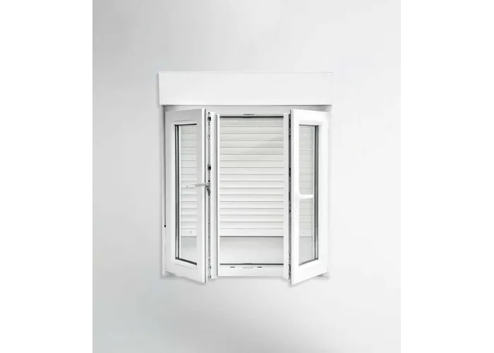 Janela PVC 120x117cm Oscilobatente com Estore Vidro Duplo | Cando