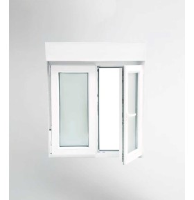 Janela PVC 120x117cm Oscilobatente com Estore Vidro Duplo | Cando