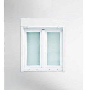 Janela PVC 120x117cm Oscilobatente com Estore Vidro Duplo | Cando
