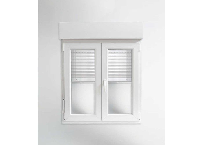 Janela PVC 140x117cm Oscilobatente com Estore Vidro Duplo | Cando