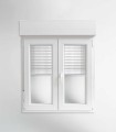 Janela PVC 140x117cm Oscilobatente com Estore Vidro Duplo CANDO