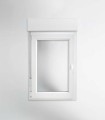 Janela PVC 75x117cm Oscilobatente ESQUERDA com Estore Vidro Duplo CANDO