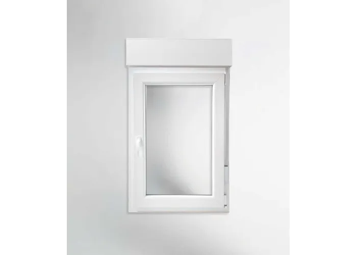 Janela PVC 75x117cm Oscilobatente com Estore Vidro Duplo | Cando