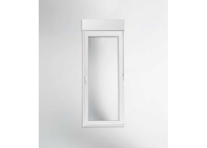 Porta Janela PVC 85x217cm Oscilobatente com Estore Vidro Duplo | Cando