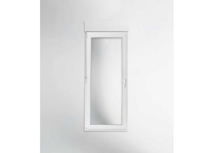 Porta Janela PVC 85x217cm Oscilobatente com Estore Vidro Duplo | Cando