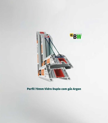 Janela PVC 100x117cm Oscilobatente com Estore Vidro Duplo CANDO