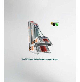 Janela PVC 75x117cm Oscilobatente com Estore Vidro Duplo | Cando