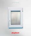 Janela PVC 60x100cm Oscilobatente DIREITA Vidro Duplo FOSCO LISO ALUPLAST