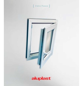Janela PVC 60x100 Oscilobatente vidro Fosco Aluplast A+ | Entrega rápida