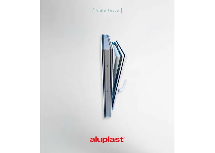Janela PVC 60x100 Oscilobatente vidro Fosco Aluplast A+ | Entrega rápida
