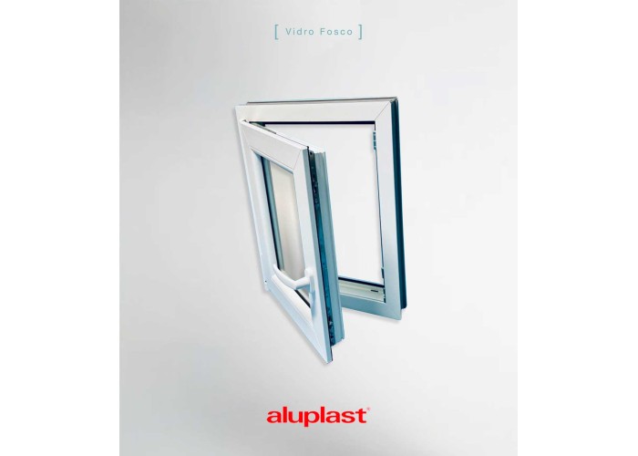 Janela PVC 60x100 Oscilobatente vidro Fosco Aluplast A+ | Entrega rápida