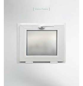 Janela PVC 60x40cm Basculante Vidro Duplo Fosco | Entrega rápida