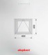 Janela PVC 60x40cm Basculante Vidro Duplo Fosco | Entrega rápida