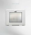Janela PVC 50x40cm Basculante Vidro Duplo FOSCO LISO