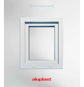 Janela PVC 80x100 cm Oscilobatente vidro duplo | Aluplast A+