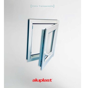 Janela PVC 80x100 cm Oscilobatente vidro duplo | Aluplast A+