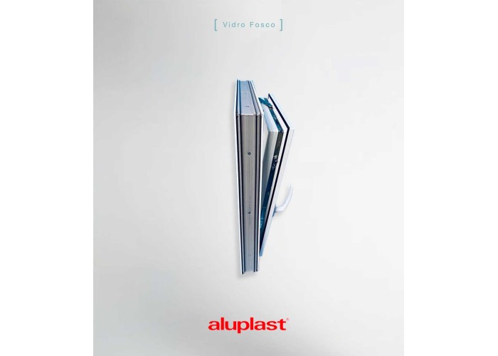 Janela PVC 80x100 Oscilobatente vidro Fosco Aluplast A+ | Entrega rápida