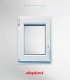 Janela PVC 80x100 cm Oscilobatente vidro duplo | Aluplast A+