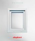 Janela PVC 80x100 cm Oscilobatente vidro duplo | Aluplast A+