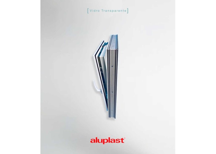 Janela PVC 80x100 cm Oscilobatente vidro duplo | Aluplast A+