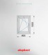 Janela PVC 80x100 cm Oscilobatente vidro duplo | Aluplast A+