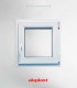 Janela PVC 90x90 cm Oscilobatente vidro duplo | Aluplast A+