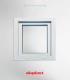 Janela PVC 90x90 cm Oscilobatente vidro duplo | Aluplast A+