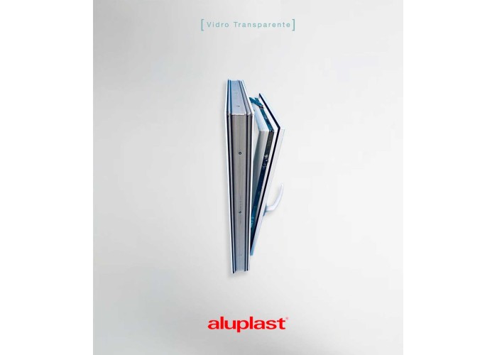 Janela PVC 90x90 cm Oscilobatente vidro duplo | Aluplast A+