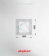 Janela PVC 90x90 cm Oscilobatente vidro duplo | Aluplast A+