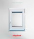 Janela PVC 90x120 cm Oscilobatente vidro duplo | Aluplast A+