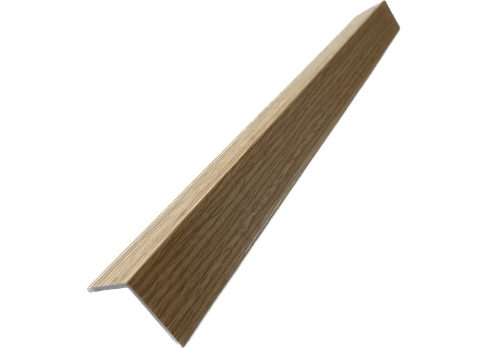 Cantoneira para Revestimento Ripado Carvalho Intenso 280x2,2x2,2cm - 1 Unidade