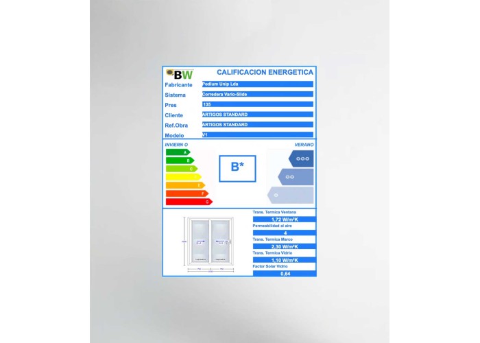 Porta Janela de Correr PVC 120x200cm Vidro Duplo Aluplast