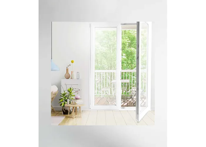 Porta Janela PVC Oscilobatente 120x200cm Vidro Duplo Aluplast