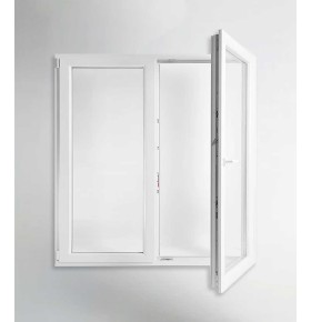 Porta Janela PVC Oscilobatente 200x200cm Vidro Duplo ALUPLAST Fabrico Especial