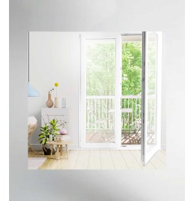 Porta Janela PVC Oscilobatente 200x200cm Vidro Duplo Aluplast