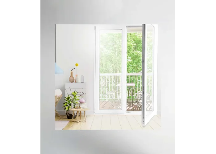 Porta Janela PVC Oscilobatente 200x200cm Vidro Duplo Aluplast