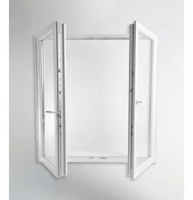 Porta Janela PVC Oscilobatente 200x200cm Vidro Duplo Aluplast